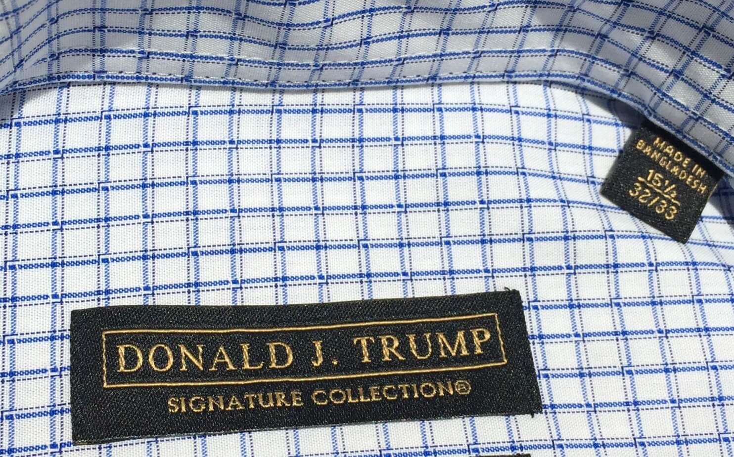 'Made in Bangladesh' tag inside Donald Trump's 'Signature Collection' shirt - Washington Post