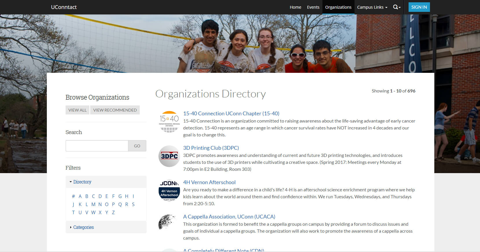 Student organizations and activities - University of Connecticut