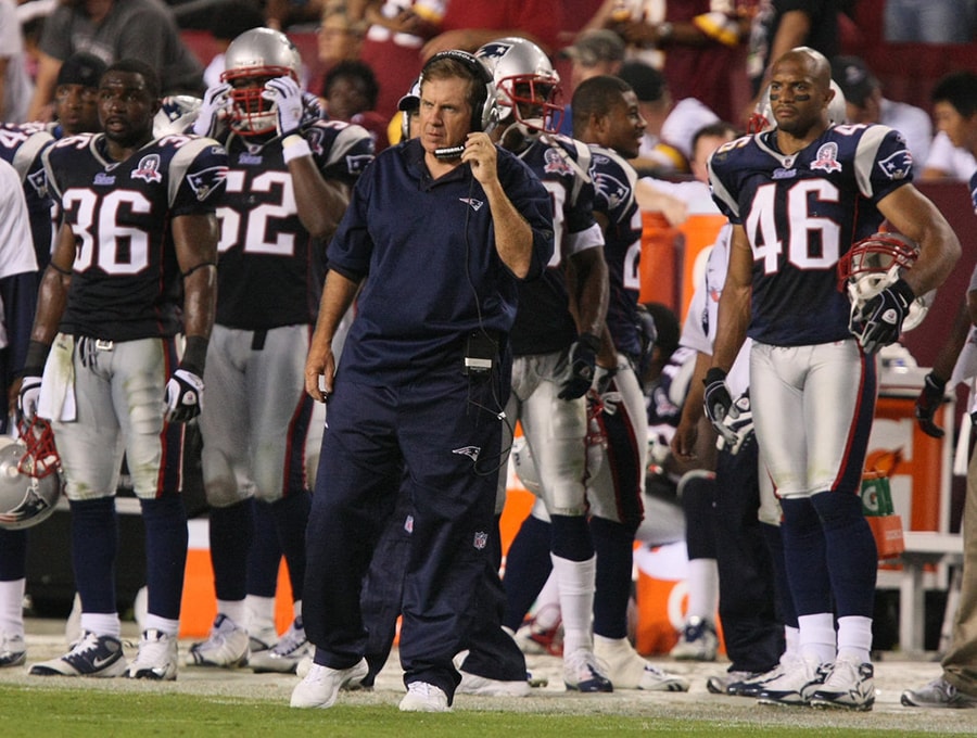 Bill Belichick at a football game