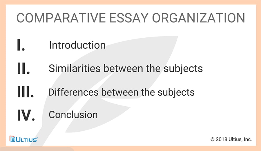 comparison between essay writing