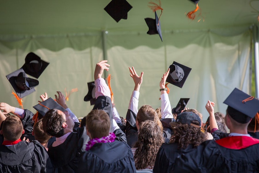 Students at their graduation