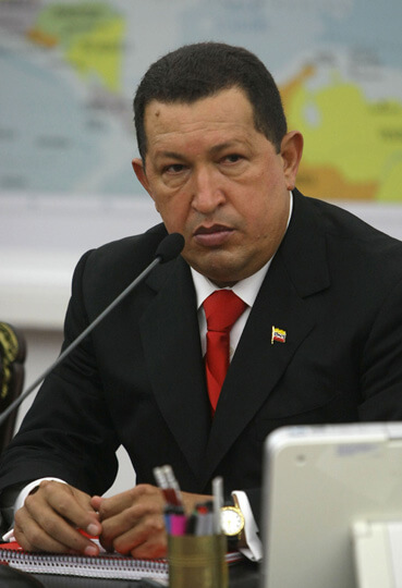 Former Venezuelan president Hugo Chavez