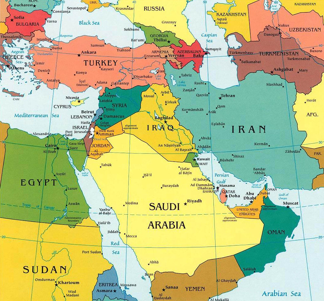 Map of the Middle East - University of Texas Libraries