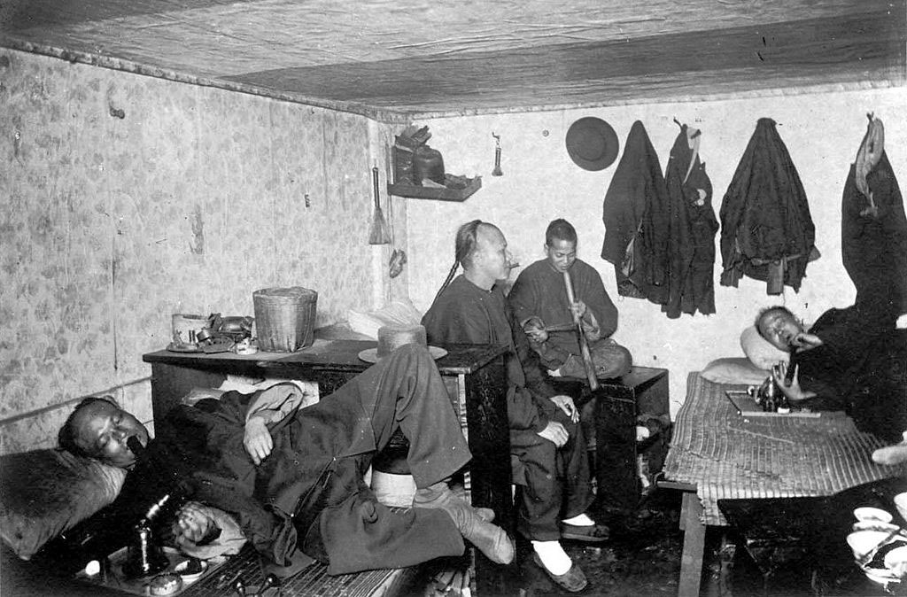 Opium den in Chinese lodging house - San Francisco, CA