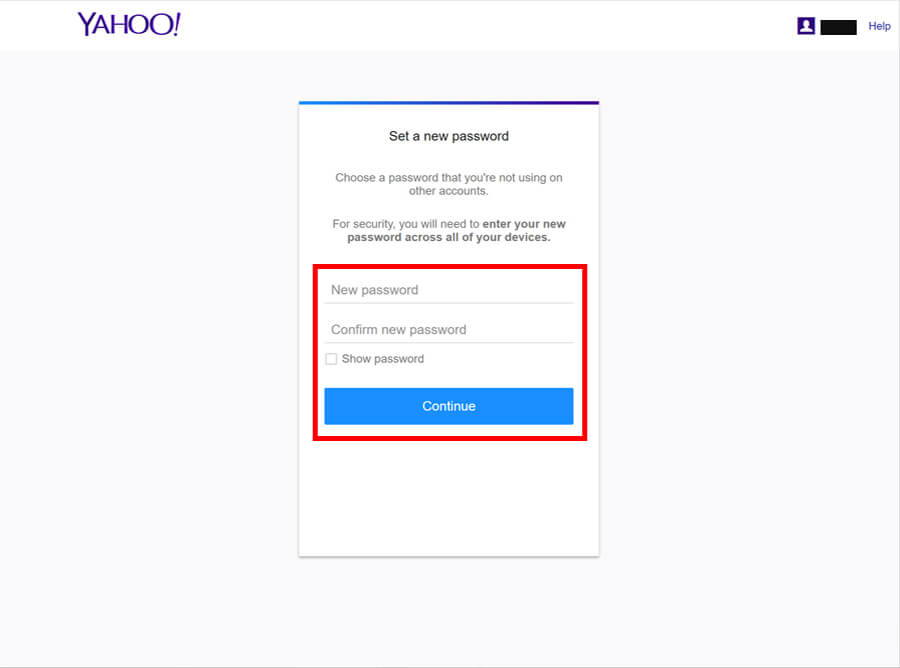 Changing Your Yahoo password