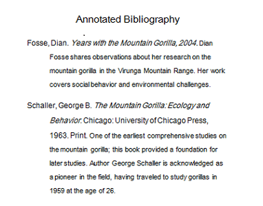 Annotated bibliographies apa