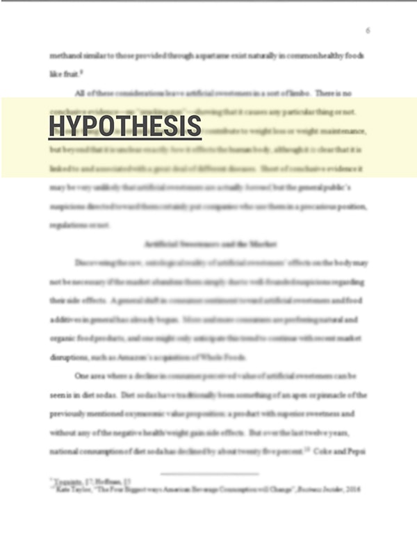Hypothesis in a dissertation