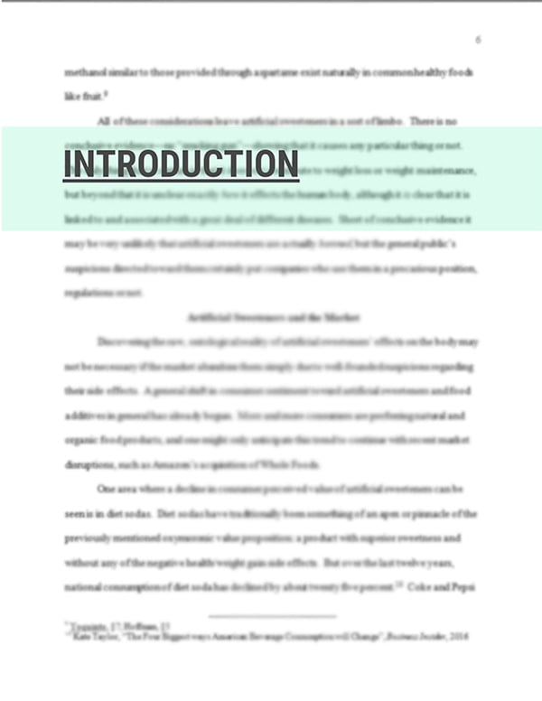 Introduction in a dissertation