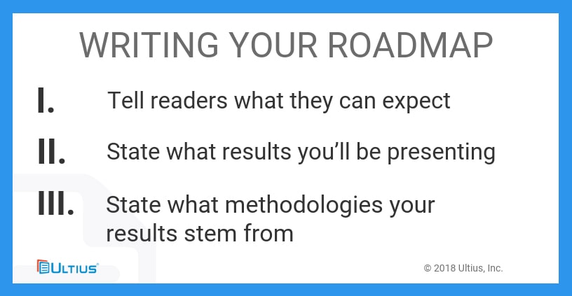 How to write the roadmap of a dissertation.