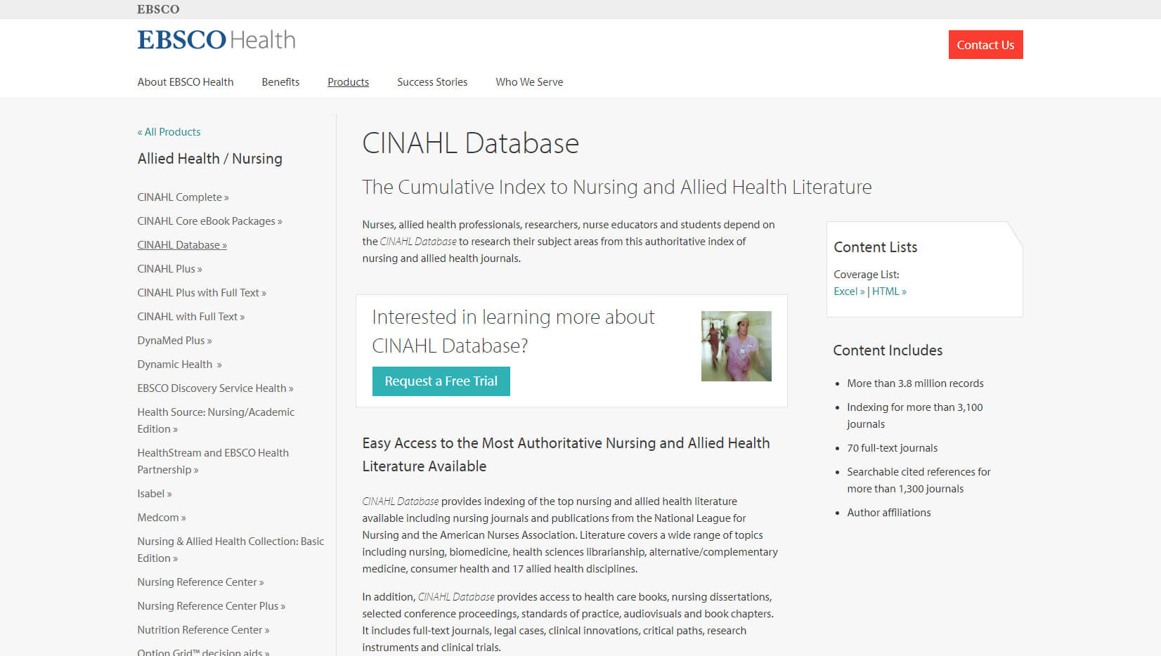 EBSCO CINAHL Database